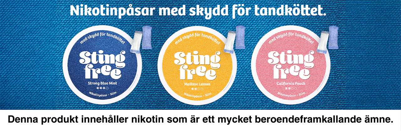 Stingfree snus skydd for tandkott